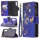 For OPPO Realme 6 Pro Colored Drawing Pattern Zipper Horizontal Flip Leather Case with Holder & Card Slots & Wallet(Purple Butterfly) - 1