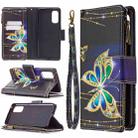 For OPPO Reno4 Pro 5G Colored Drawing Pattern Zipper Horizontal Flip Leather Case with Holder & Card Slots & Wallet(Big Butterfly) - 1