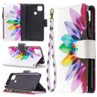 For Xiaomi Redmi 9C Colored Drawing Pattern Zipper Horizontal Flip Leather Case with Holder & Card Slots & Wallet(Sun Flower) - 1