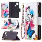 For Xiaomi Redmi 9C Colored Drawing Pattern Zipper Horizontal Flip Leather Case with Holder & Card Slots & Wallet(Two Butterflies) - 1