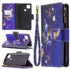 For Xiaomi Redmi 9C Colored Drawing Pattern Zipper Horizontal Flip Leather Case with Holder & Card Slots & Wallet(Purple Butterfly) - 1