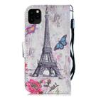 3D Painting Pattern Coloured Drawing Horizontal Flip PU Leather Case with Holder & Card Slots & Wallet For iPhone 12 mini(Eiffel Tower) - 3
