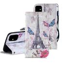 3D Painting Pattern Coloured Drawing Horizontal Flip PU Leather Case with Holder & Card Slots & Wallet For iPhone 12 / 12 Pro(Eiffel Tower) - 1