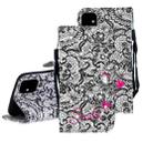 3D Diamond Encrusted Painting Pattern Coloured Drawing Horizontal Flip PU Leather Case with Holder & Card Slots & Wallet For iPhone 12 mini(Lace Flower) - 1