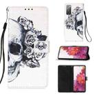 For Samsung Galaxy S20 FE 3D Painting Horizontal Flip Leather Case with Holder & Card Slot & Lanyard(Skull) - 1