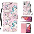 For Samsung Galaxy S20 FE 3D Painting Horizontal Flip Leather Case with Holder & Card Slot & Lanyard(Pink Horse) - 1