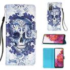 For Samsung Galaxy S20 FE 5G 3D Painting Horizontal Flip Leather Case with Holder & Card Slot & Lanyard(Cloud Skull) - 1