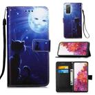 For Samsung Galaxy S20 FE 3D Painting Horizontal Flip Leather Case with Holder & Card Slot & Lanyard(Cat and Sun) - 1