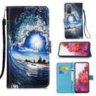 For Samsung Galaxy S20 FE 5G 3D Painting Horizontal Flip Leather Case with Holder & Card Slot & Lanyard(Waves) - 1