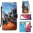 For Samsung Galaxy S20 FE 5G 3D Painting Horizontal Flip Leather Case with Holder & Card Slot & Lanyard(Mirror Cat) - 1