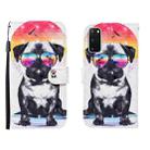 For Samsung Galaxy S20 FE 3D Painted Pattern Horizontal Flip Leather Case with Holder & Wallet & Card slot & Lanyard (Glasses Dog) - 1