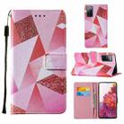 For Samsung Galaxy S20 FE Colored Drawing Pattern Horizontal Flip Leather Case with Holder & Card Slot & Lanyard(Pink Diamond) - 1