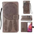 For Samsung Galaxy S20 FE Dream Catcher Printing Horizontal Flip Leather Case with Holder & Card Slots & Wallet & Lanyard(Grey) - 1