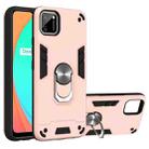 For OPPO Realme C11 Armour Series PC + TPU Protective Case with Ring Holder(Rose Gold) - 1