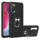 For OPPO Reno 3 Armour Series PC + TPU Protective Case with Ring Holder(Black) - 1