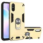 For Xiaomi Redmi 9A Armour Series PC + TPU Protective Case with Ring Holder(Gold) - 1