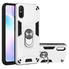 For Xiaomi Redmi 9A Armour Series PC + TPU Protective Case with Ring Holder(Silver) - 1