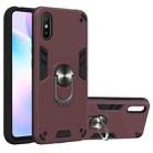 For Xiaomi Redmi 9A Armour Series PC + TPU Protective Case with Ring Holder(Wnie Red) - 1