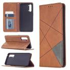 For OPPO Find X2 Lite Rhombus Texture Horizontal Flip Magnetic Leather Case with Holder & Card Slots & Wallet(Brown) - 1