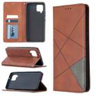 For Samsung Galaxy A42 5G Rhombus Texture Horizontal Flip Magnetic Leather Case with Holder & Card Slots & Wallet(Brown) - 1