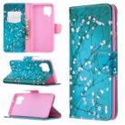 For Samsung Galaxy A42 5G Colored Drawing Pattern Horizontal Flip Leather Case with Holder & Card Slots & Wallet(Plum Blossom) - 1