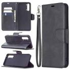 For OPPO Find X2 Lite Retro Lambskin Texture Pure Color Horizontal Flip PU Leather Case with Holder & Card Slots & Wallet & Lanyard(Black) - 1