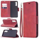 For OPPO Find X2 Lite Retro Lambskin Texture Pure Color Horizontal Flip PU Leather Case with Holder & Card Slots & Wallet & Lanyard(Red) - 1