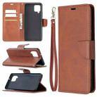 For Samsung Galaxy A42 5G Retro Lambskin Texture Pure Color Horizontal Flip PU Leather Case with Holder & Card Slots & Wallet & Lanyard(Brown) - 1