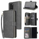 For Samsung Galaxy Note20 Ultra Zipper Wallet Bag Horizontal Flip PU Leather Case with Holder & 9 Card Slots & Wallet & Lanyard & Photo Frame(Black) - 1