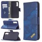 For OPPO Find X2 Lite Matching Color Crocodile Texture Horizontal Flip PU Leather Case with Wallet & Holder & Card Slots(Blue) - 1