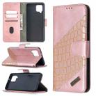For Samsung Galaxy A42 5G Matching Color Crocodile Texture Horizontal Flip PU Leather Case with Wallet & Holder & Card Slots(Rose Gold) - 1
