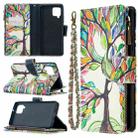 For Samsung Galaxy A42 5G Colored Drawing Pattern Zipper Horizontal Flip Leather Case with Holder & Card Slots & Wallet(Tree) - 1