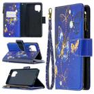 For Samsung Galaxy A42 5G Colored Drawing Pattern Zipper Horizontal Flip Leather Case with Holder & Card Slots & Wallet(Purple Butterfly) - 1