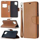 For Samsung Galaxy A42 5G Litchi Texture Pure Color Horizontal Flip PU Leather Case with Holder & Card Slots & Wallet & Lanyard(Brown) - 1