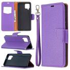 For Samsung Galaxy A42 5G Litchi Texture Pure Color Horizontal Flip PU Leather Case with Holder & Card Slots & Wallet & Lanyard(Purple) - 1