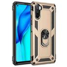 For Huawei Mate 40 Lite / Maimang 9 Shockproof TPU + PC Protective Case with 360 Degree Rotating Holder(Gold) - 1