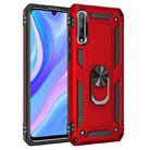 For Huawei Y8p Shockproof TPU + PC Protective Case with 360 Degree Rotating Holder(Red) - 1