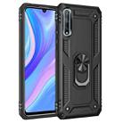 For Huawei Y8p Shockproof TPU + PC Protective Case with 360 Degree Rotating Holder(Black) - 1