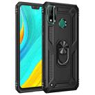 For Huawei Y8s Shockproof TPU + PC Protective Case with 360 Degree Rotating Holder(Black) - 1