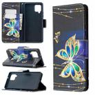 For Samsung Galaxy A42 5G Colored Drawing Pattern Horizontal Flip Leather Case with Holder & Card Slots & Wallet(Golden Butterfly) - 1