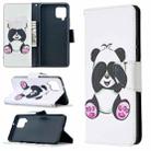 For Samsung Galaxy A42 5G Colored Drawing Pattern Horizontal Flip Leather Case with Holder & Card Slots & Wallet(Panda) - 1