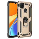 For Xiaomi Redmi 9C Shockproof TPU + PC Protective Case with 360 Degree Rotating Holder(Gold) - 1