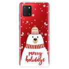 For Samsung Galaxy A81 / Note 10 Lite Christmas Series Clear TPU Protective Case(Scarf White Bear) - 1
