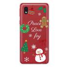 For Samsung Galaxy A01 Core Christmas Series Clear TPU Protective Case(Simple Snowman) - 1