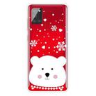 For Samsung Galaxy A21s Christmas Series Clear TPU Protective Case(Chubby White Bear) - 1