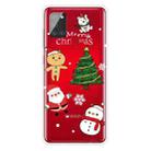 For Samsung Galaxy A21s Christmas Series Clear TPU Protective Case(4 Cartoons) - 1