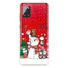 For Samsung Galaxy A71 Christmas Series Clear TPU Protective Case(Penguin Family) - 1