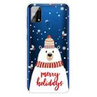 For Samsung Galaxy M31 Christmas Series Clear TPU Protective Case(Scarf White Bear) - 1