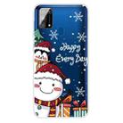 For Samsung Galaxy M31 Christmas Series Clear TPU Protective Case(Cute Penguin Snowman) - 1