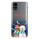 For Samsung Galaxy M31s Christmas Series Clear TPU Protective Case(Take Picture Bear Snowman) - 1